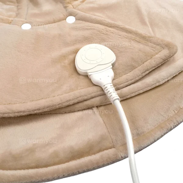 Elektrisches Heizkissen für Nacken/Schultern, 60x62cm, 3 Heizstufen, Warmyou Hugum, Beige – Bild 2