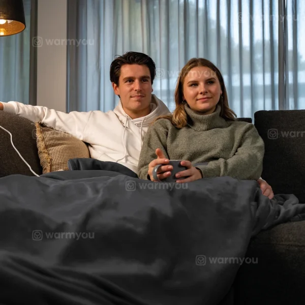 Electric heated blanket fleece 180x130cm – 3 heat settings – Warmyou Mylove XL – Anthracite - Image 7