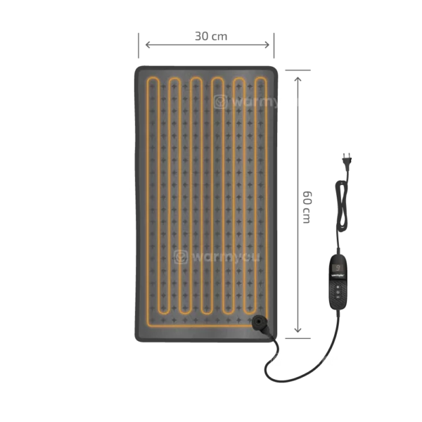 Electric heating pad – 60x30cm – 9 heat settings – Warmyou Handypad – Anthracite - Image 4
