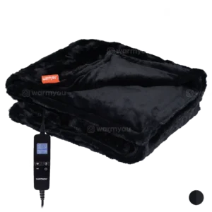 Elektrische Heizdecke Fleece 180x130cm – 10 Heizstufen – Warmyou Luxum XL - Schwarz