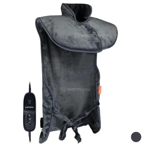 Electric heating pad Neck/Back 60x90cm – 9 heat settings – Warmyou Hugme - Anthracite