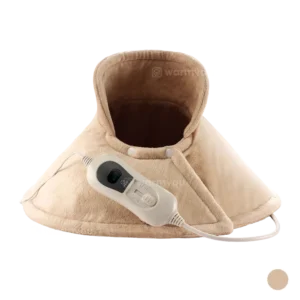 Elektrisches Heizkissen für Nacken/Schultern, 60x62cm, 3 Heizstufen, Warmyou Hugum, Beige