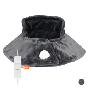 Elektrisches Heizkissen Nacken/Schultern 60x62cm – 3 Heizstufen – Warmyou Hugum – Anthrazit
