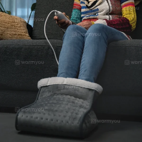 Electric foot warmer fleece – 30×30×23cm – 3 heat settings – Warmyou Lofum – Anthracite - Image 5
