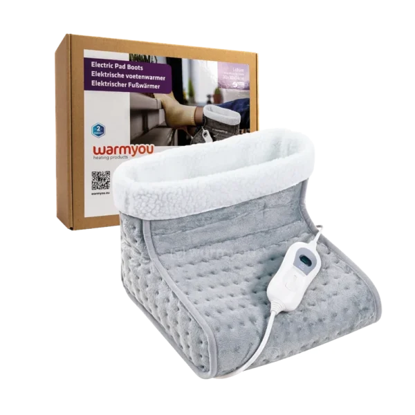 Electric foot warmer fleece - 30×30×23cm - 3 heat settings - Warmyou Lofum - Gray - Image 3