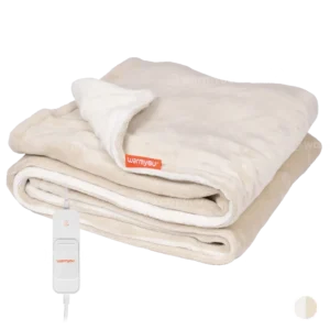 Elektrische Heizdecke Fleece - 160x120cm - 3 Heizstufen - Warmyou Cuddles - Beige/Creme