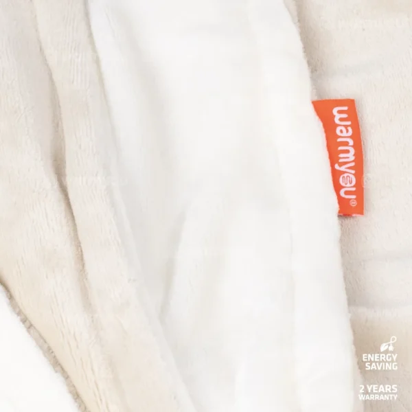 Electric heated blanket fleece - 160x120cm - 3 heat settings - Warmyou Cuddles - Beige/cream - Image 2
