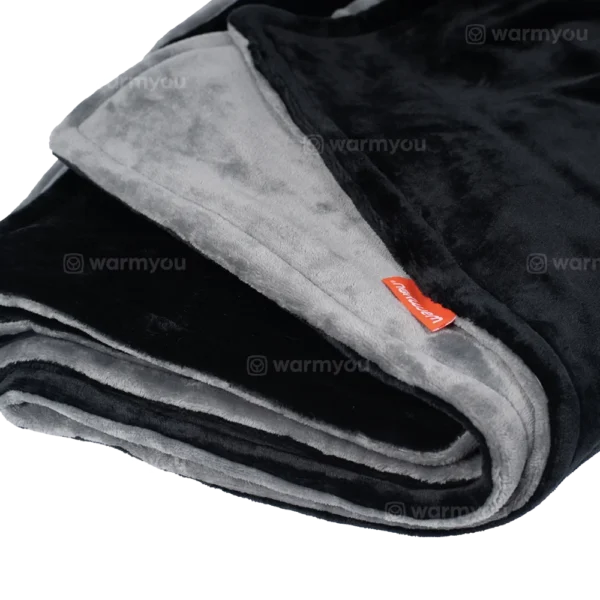Electric heated blanket fleece - 160x120cm - 3 heat settings - Warmyou Cuddles - Black/gray - Image 8